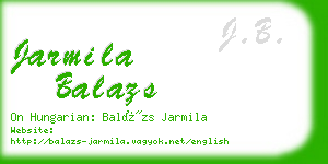 jarmila balazs business card